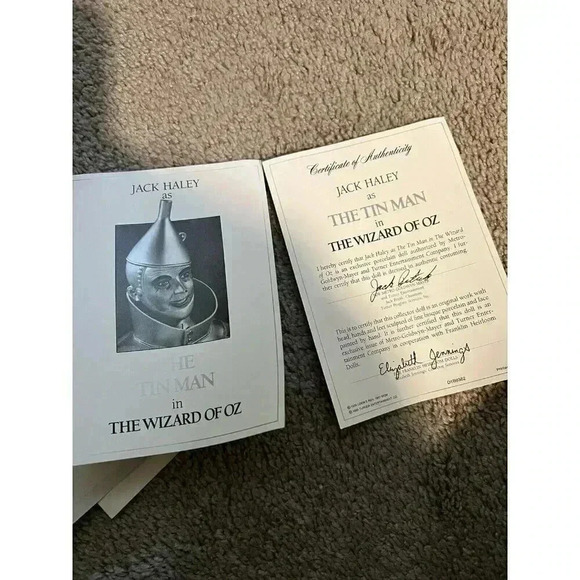 Franklin Mint Heirloom The Tin Man Doll Wizard Of Oz With Papers Authentic - Picture 2 of 3